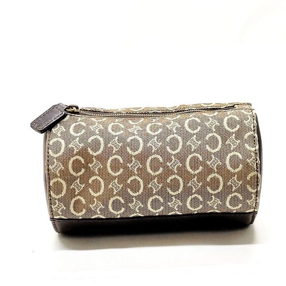 CELINE Cosmetic Pouch Brown Canvas 247-070325 - Picture 1 of 13